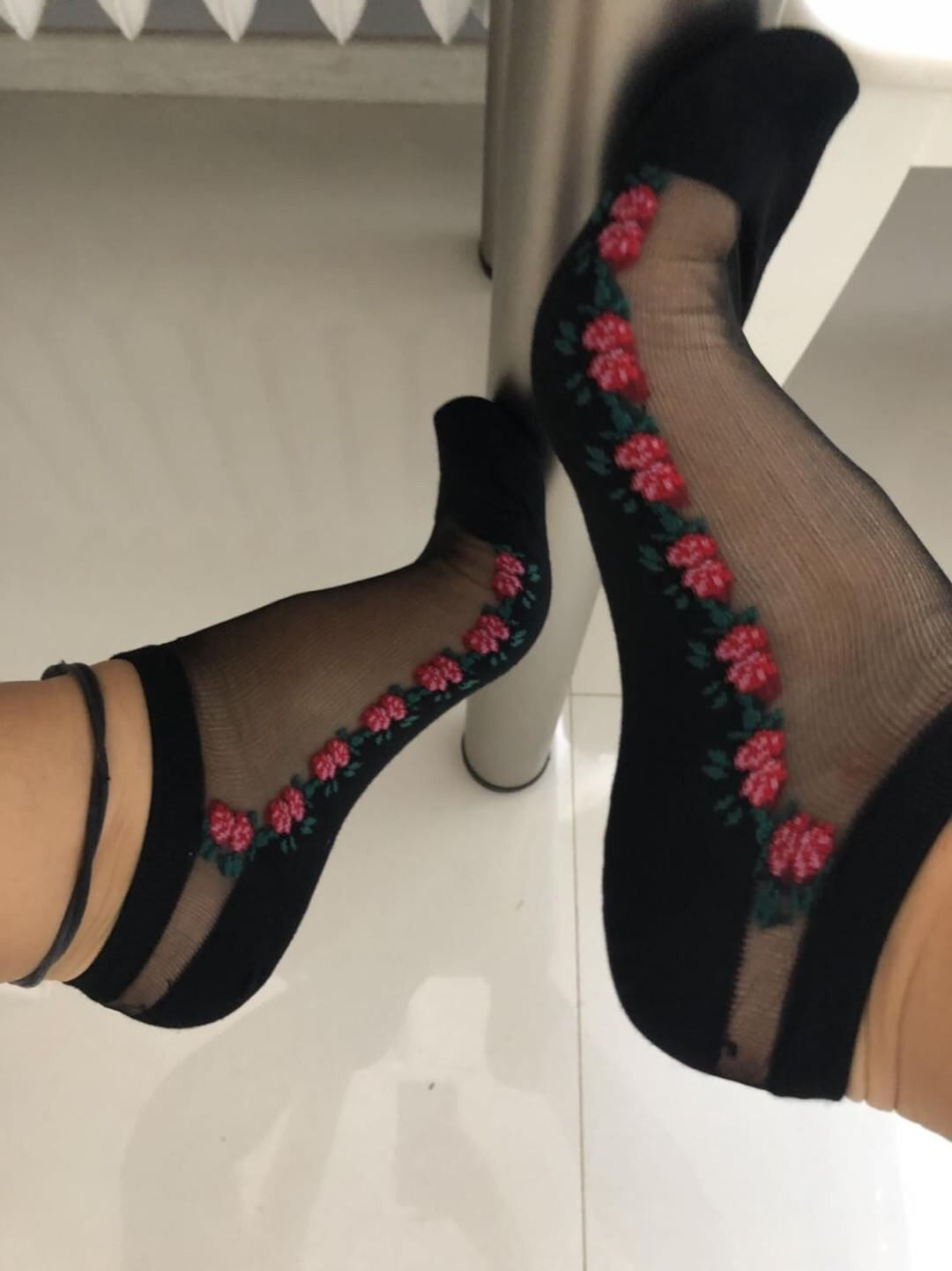 Soft Roses Sheer Socks - Global Trendz Fashion®