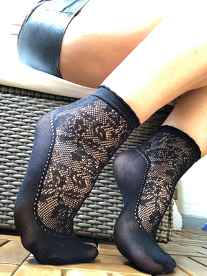 Midnight Black Mesh Socks - Global Trendz Fashion®