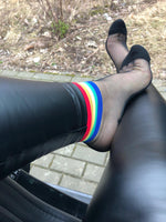 Multi Color Striped Sheer Socks - Global Trendz Fashion®