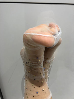Ravishing Tulle Socks with crystals - Global Trendz Fashion®