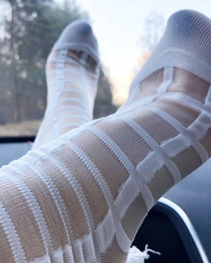 Ivory White Sheer Socks - Global Trendz Fashion®