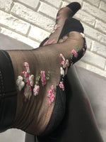 Summer Flowers Sheer Socks - Global Trendz Fashion®