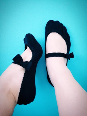 Darknight Ankle Socks with Bow Strap - Global Trendz Fashion®