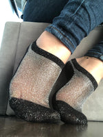 Glowing Black Ankle Sheer Socks - Global Trendz Fashion®