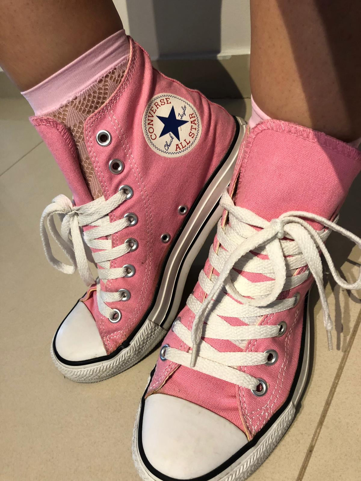 Triangle Pink Mesh Socks - Global Trendz Fashion®