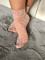 Triangle Beige Mesh Socks - Global Trendz Fashion®