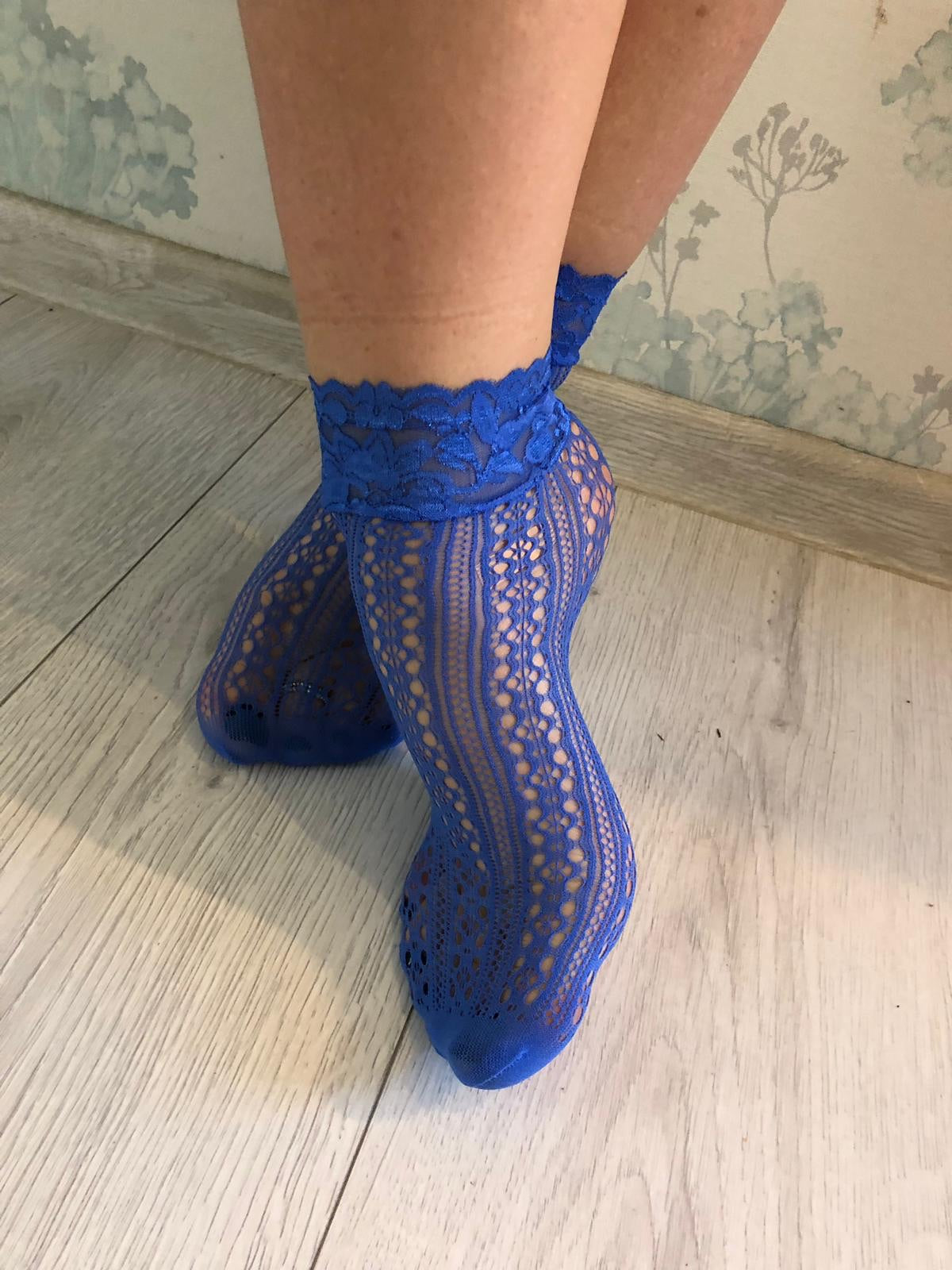 Posh Blue Mesh Socks - Global Trendz Fashion®