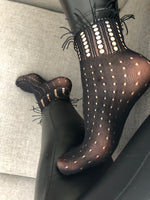 Wild Dark Black Mesh Socks - Global Trendz Fashion®